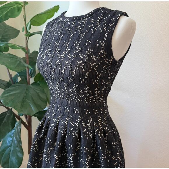 Anthropologie Meadow Rue Black Lace Fit & Flare Dress XS - Picture 4 of 6